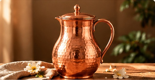 Traditional Copper Water Jug - Image 2